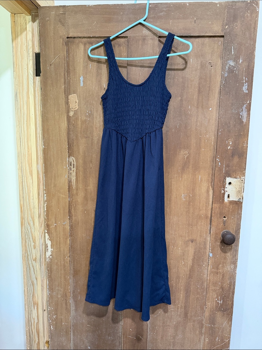 Old Navy Navy Smocked Tank Maxi Dress
